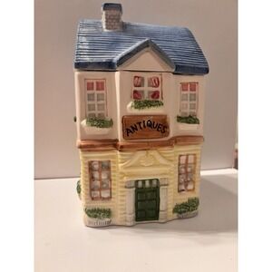 Vintage 90's Cookie Jar Antique Cottagecore Metro Cookie Jar Kitchen Decor 10"